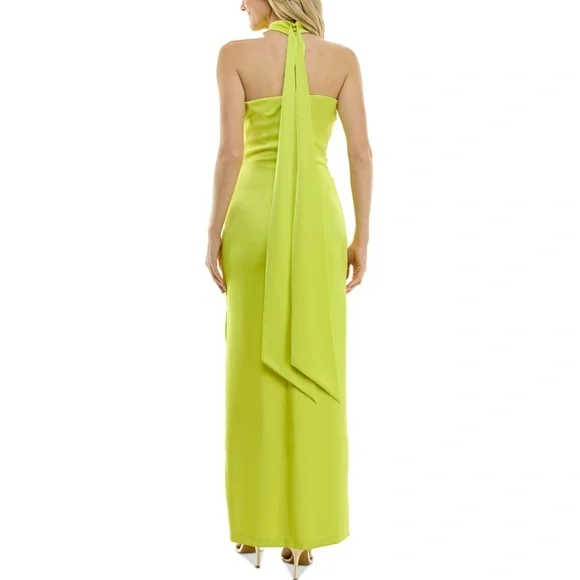 Taylor floral trim halter gown size 14 NWT
